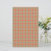 Koraal Aquamarine Rutpatroon Briefpapier (Staand voorkant)