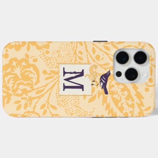  koraal aubergine Damask Monogram iPhone 5 Case-Mate iPhone Case (Achterkant (horizontaal))