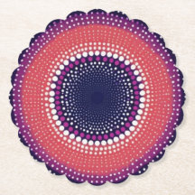 Koraal, Aubergine, Magenta, Blauwe Kaleidoscoop St