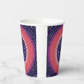 Koraal, Aubergine, Magenta, Blauwe Kaleidoscoop St Papieren Bekers (Links)