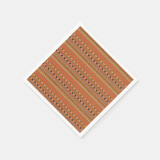 Koraal Azteekse stijl zuidwestelijke patroon Servetten (Hoek)