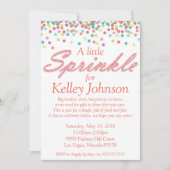 Koraal Baby Sprinkle Shower Uitnodigen Kaart (Voorkant)