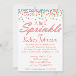 Koraal Baby Sprinkle Shower Uitnodigen Kaart