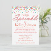 Koraal Baby Sprinkle Shower Uitnodigen Kaart (Staand voorkant)