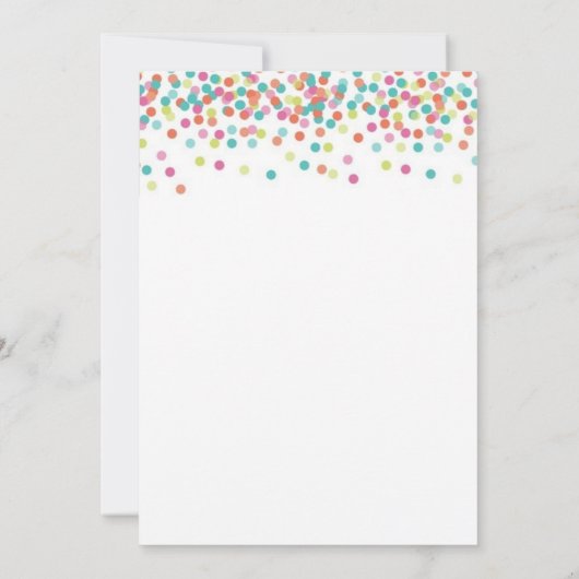 Koraal Baby Sprinkle Shower Uitnodigen Kaart (Achterkant)