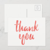 Koraal bedankt briefkaarten (Voorkant / Achterkant)