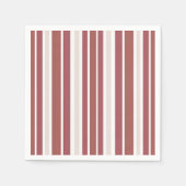 Koraal beige strepen servet (Voorkant)