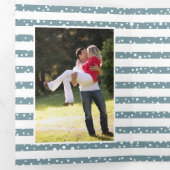 Koraal bessen en strepen Kerstfoto collage Drieluik Wenskaart (Binnenzijde eerst)