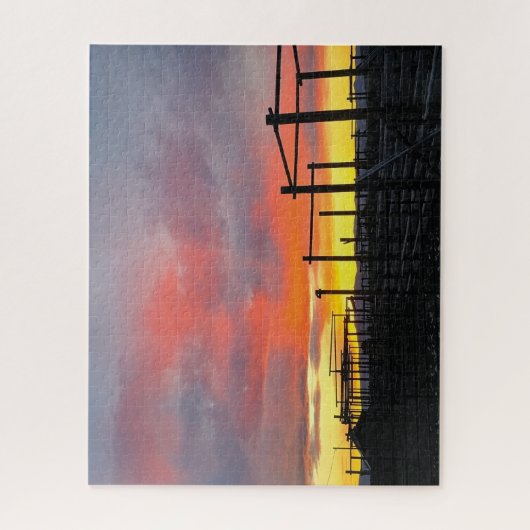 Koraal bij zonsondergang legpuzzel (Verticaal)