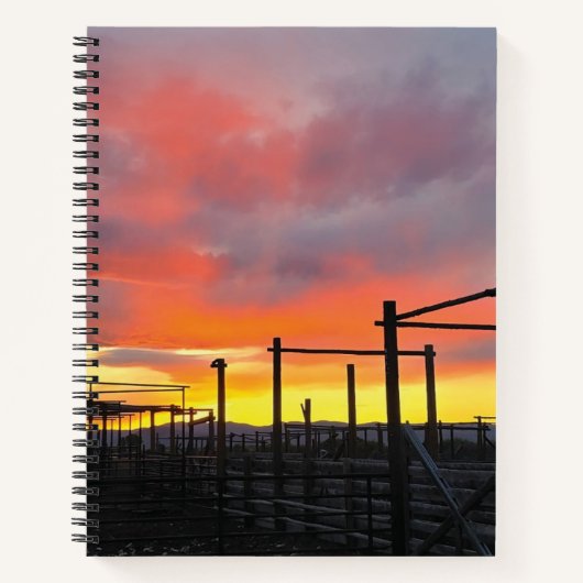 Koraal bij zonsondergang Spiraal Notebook Notitieboek (Voorkant)