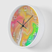 Koraal, blauw, groen, roze Abstracte vloeiende kun (Hoek)