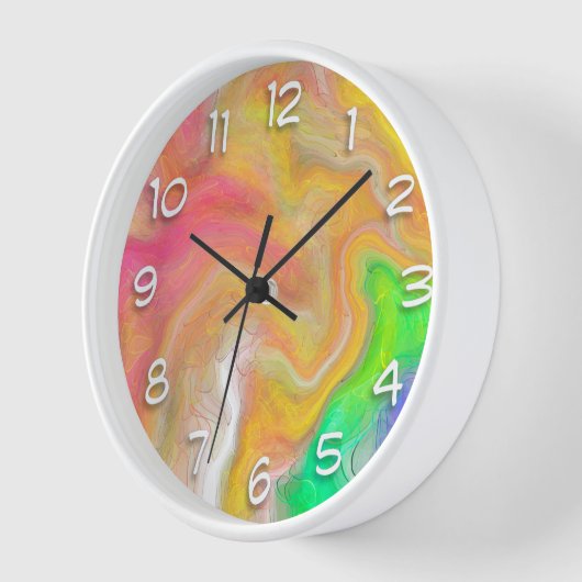 Koraal, blauw, groen, roze Abstracte vloeiende kun (Hoek)