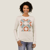 Koraal Blauw Rust Abstract KrisCross Zuidwest Look Tri-Blend Shirt (Voorkant)