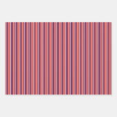 Koraal, blauw van de marine en wit vijf strepen pa inpakpapier vel (Voorkant 3)