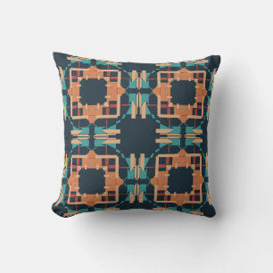 Koraal Blauwgroen Beige Blue Southwest Look Grote Kussen
