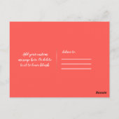 Koraal Blauwgroen dansdanseres danslessen Briefkaart (Achterkant)