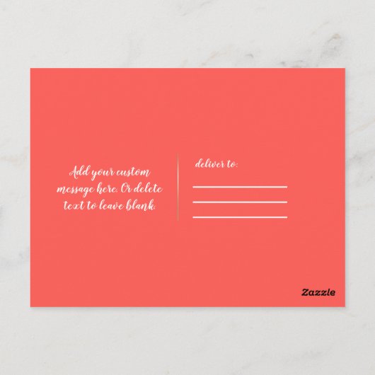 Koraal Blauwgroen dansdanseres danslessen Briefkaart (Achterkant)