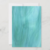 Koraal Blauwgroen huwelijk Kaart (Achterkant)