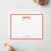 Koraal Bloem Boog Kraam Briefkaart – Persoonlijk (Voorkant / Achterkant in situ)