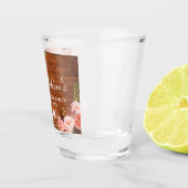 Koraal Bloem Houten Meisjesuitstapfeest Shot Glas (Rechts)