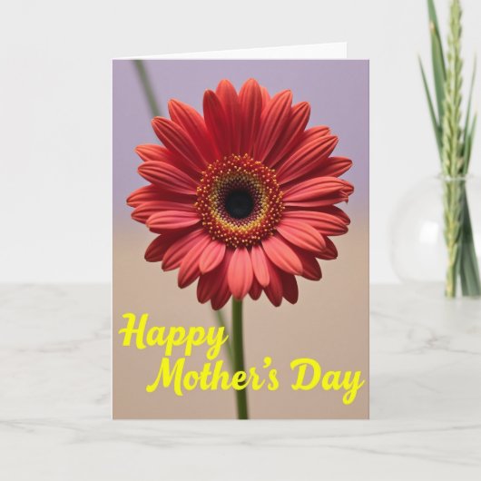 Koraal Bloem Moederdag Kaart (Voorkant)