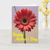 Koraal Bloem Moederdag Kaart (Gele Bloem)