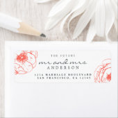 Koraal Bloem Toekomst Dhr Mevrouw Trouw Retouradre Etiket (Insitu)