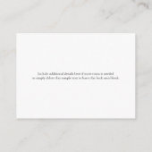 Koraal Bloemen bruiloft Details Informatiekaartje (Achterkant)