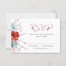 Koraal Bloemen Bruiloft RSVP