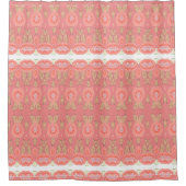 Koraal Bloemen Douchegordijn (Voorkant)