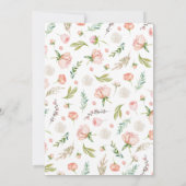 Koraal Bloemen Klasse van 2024 Navy Blue Afstudere Kaart (Achterkant)