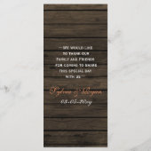 Koraal Bloemen Mason Jar Bruiloft Menukaarten Menu (Achterkant)