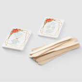 Koraal Bloemen Rozen Bruiloft Hand Fan Programma Handwaaier (Niet-gemonteerd)