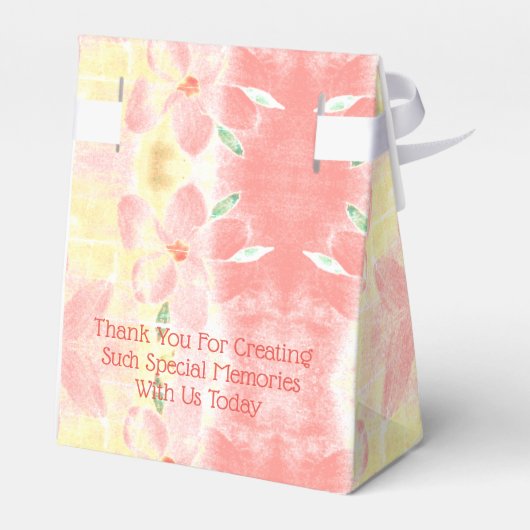 Koraal Bloemig Bruiloft Bedankdoosjes (Achterkant)