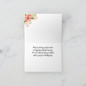 Koraal Bloemig Foto Bruiloft Bedankt (Binnen)