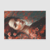 Koraal Bloesemdroom Decoupage Tissuepapier (Voorkant)