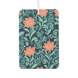 Koraal Bloom Swirl Moderne Vector Bloemen Luchtverfrisser