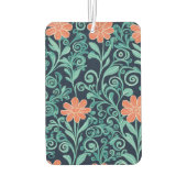 Koraal Bloom Swirl Moderne Vector Bloemen Luchtverfrisser (Achterkant)
