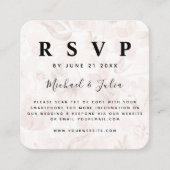 Koraal Blush Roze Floral Chic QR Code Weddenschap  Informatiekaartje (Voorkant)