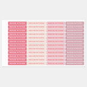 Koraal Blush Roze Mauve Gepersonaliseerde Naam Labels (Vel)