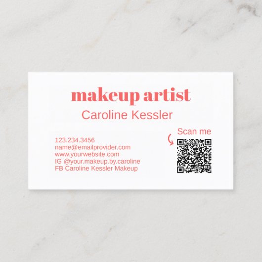 Koraal Blush Roze Shiny Gold Marble Art Patroon Visitekaartje (Achterkant)