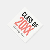 Koraal Bold Moderne Afstuderen elk jaar Servet (Hoek)