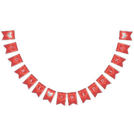 Koraal bruiloft 35e verjaardag aangepaste foto vlaggetjes