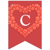 Koraal bruiloft 35e verjaardag aangepaste foto vlaggetjes (Tweede vlag)