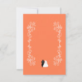 Koraal bruiloft receptie uitnodiging bruid bruideg (Achterkant)