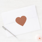 Koraal Bruin Geruit Ruit Plaid Patroon Hart Sticker (Envelop)