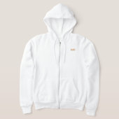 Koraal + Bruin Monogram Trouwfeest Zip-Up Hoodie (Laagn)
