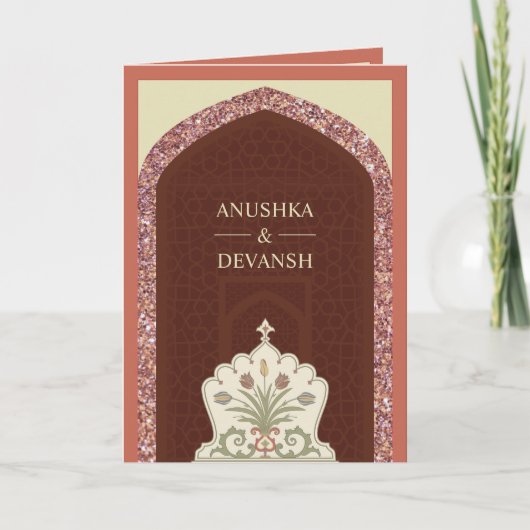 Koraal Bruin Roos Goud Alles In Een Indiase Huweli (Voorkant)