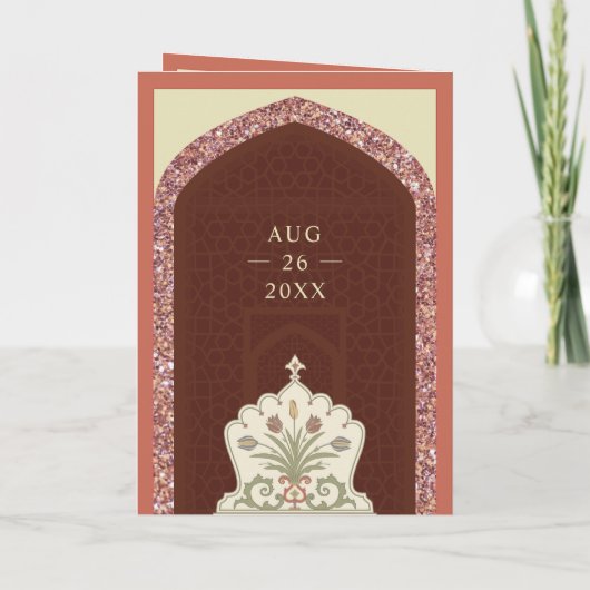 Koraal Bruin Roos Goud Alles In Een Indiase Huweli (Achterkant)