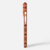 Koraal Bruine Geruite Argyle Patroon Case-Mate iPhone Case (Achterkant / Links)